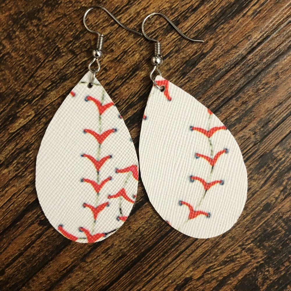 Faux leather earrings